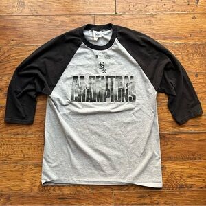 Chicago White Sox Vintage 2005 Lee Sport Champs 3/4 Sleeve T-Shirt Mens Large